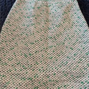 Green and Cream Boucle Skirt